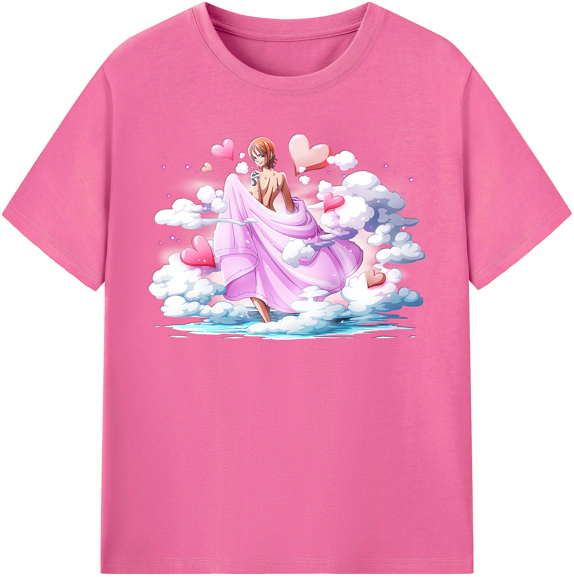 （画像用） ワンピース ナミ ONE PIECE Nami レディースカジュアルプリントTシャツ（綿100％）